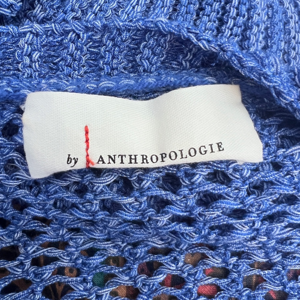 Anthropologie Women's Blue Open-Knit Sweater , one size - Picture 5 of 8
